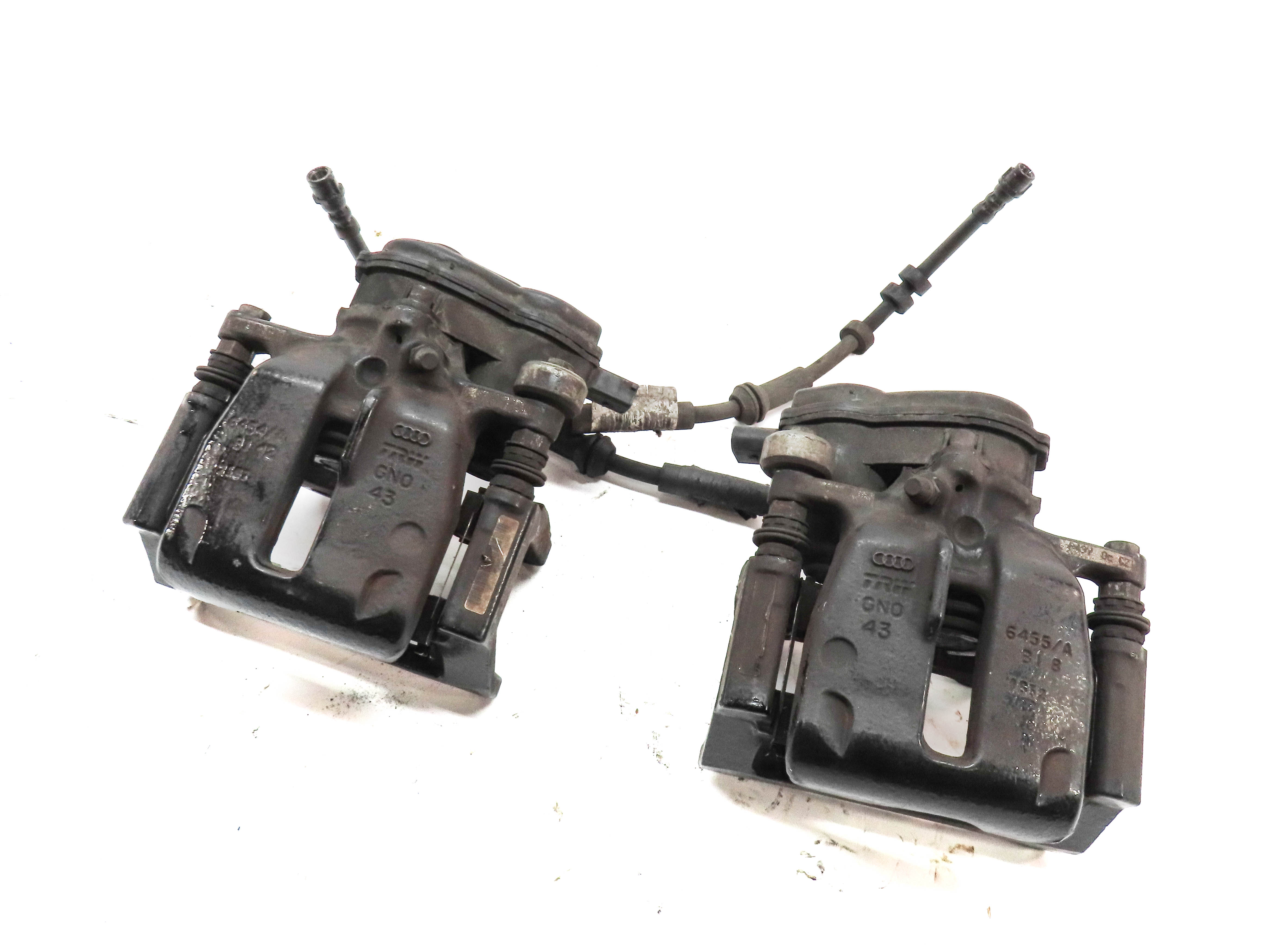 2013-2017 AUDI S4 S5 RS5 SQ5 (B8 8K 8T 8R) REAR BRAKE CALIPER SET (12.99" ROTOR) — exact item pictured